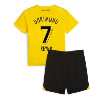 Borussia Dortmund Giovanni Reyna #7 Koti Peliasu Lasten 2023-24 Lyhythihainen (+ Lyhyet housut)